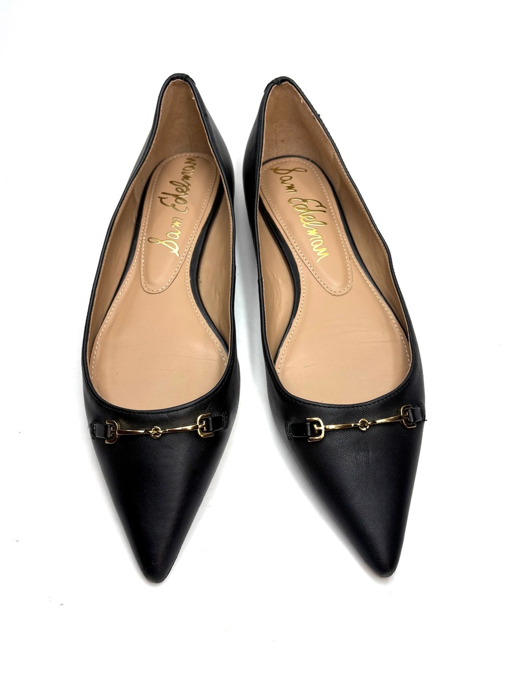 Sam Edelman Black Leather Horse-bit Flats | 9 - Picture 10 of 10